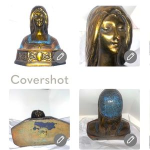 ❤️🔥 ANTIQUE POMPEIAN BRONZE COMPANY NY BEATRICE BUST SCULPTURE HOME DÉCOR DECOR